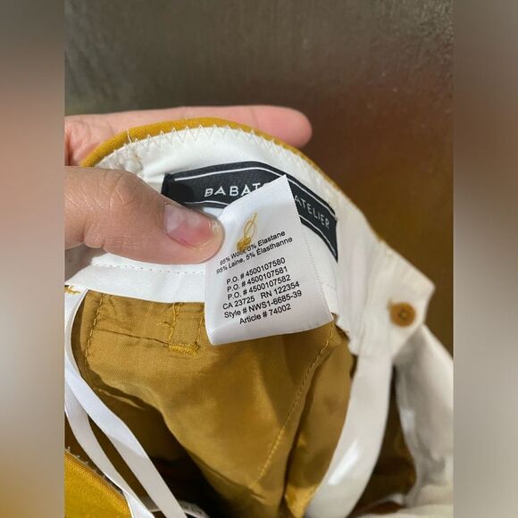 Aritzia Babaton Atelier Channing Pant Gold Wool High Waisted Trousers - Picture 3 of 5